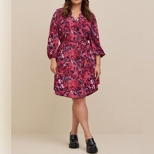 Torrid floral shirt dress